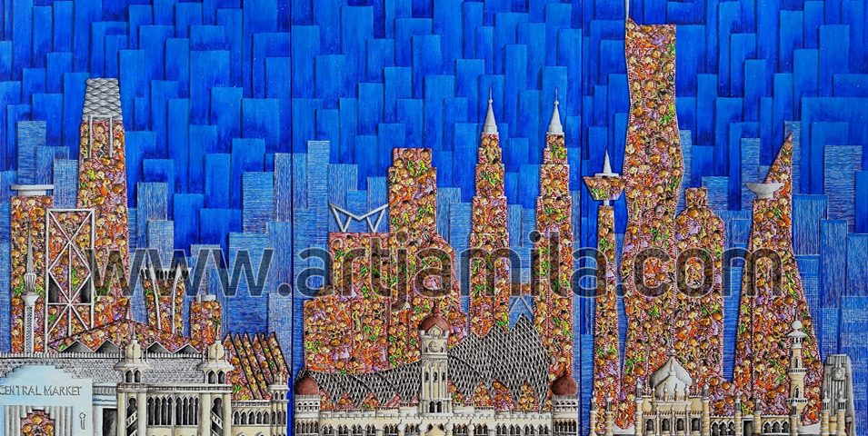 merdeka painting, malaysian painting, patriotisme painting, autistic painting